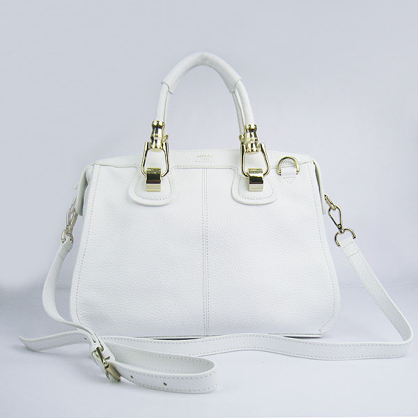 Replica Hermes New Arrival Double-duty leather handbag White 60669 - Click Image to Close